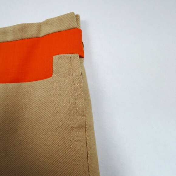 Marc Jacobs Camel and Orange Wool Micro Mini Skirt Appliqué Button Detail 4 - Picture 12 of 14